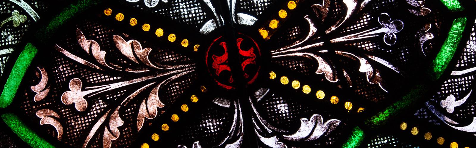 Closeup of stained glass